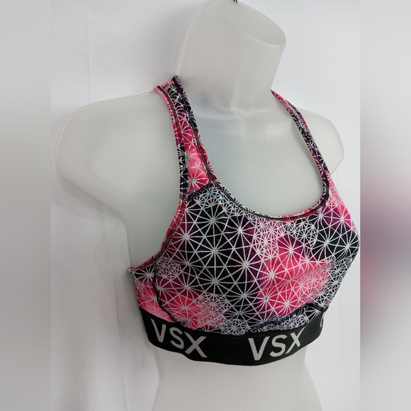 2 FOR $30 VICTORIA SECRET SPORT Women's Pink and Black Sports Bra (#1,259) - Picture 3 of 5